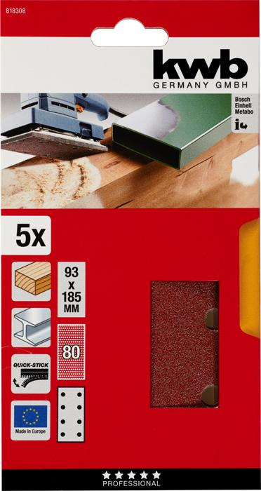 Produktbild kwb Klstr.Korund Gelocht 93X180 K 80 (80)