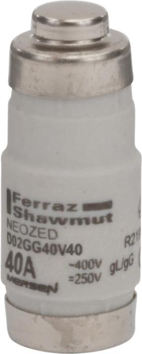 Actual product image Mersen 01701.040000 D02 40A gG 400V NEOZED fuse link black (Neozed fuse, 40 A)