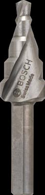 Actual product image Bosch Professional Zubehör Step drill HSS, for cable glands, M10-M40, 10 mm, 125.5 mm, 16 steps (10 mm)