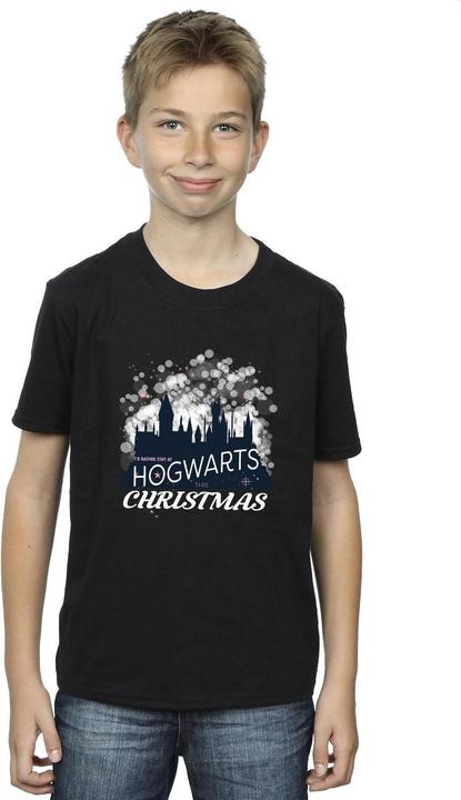 Actual product image Boys Hogwarts Christmas T-Shirt (116)