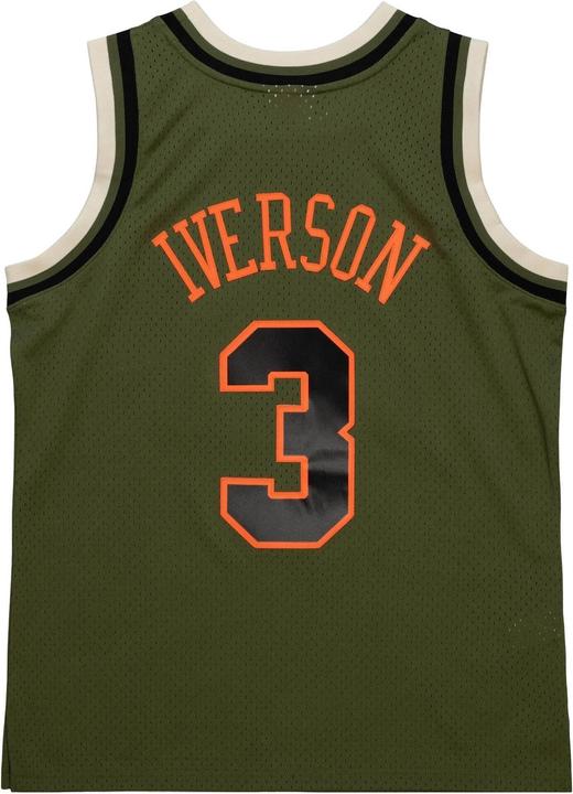 Actual product image Mitchell & Ness NBA Philadelphia 76ers Flight Swingman Allen Iverson Jersey Mens (L)