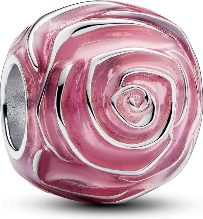 Image du produit Pandora Charm rose rose en fleur (Argent massif, Émail)