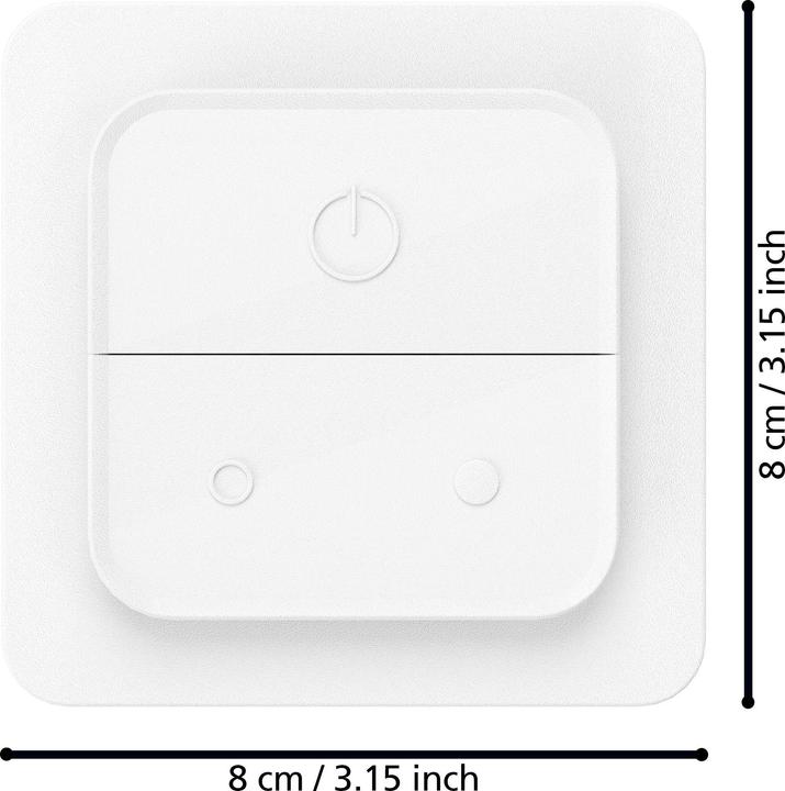 Actual product image Magni Eglo Connect. Z Wall Switch features a plastic structure in a white finish