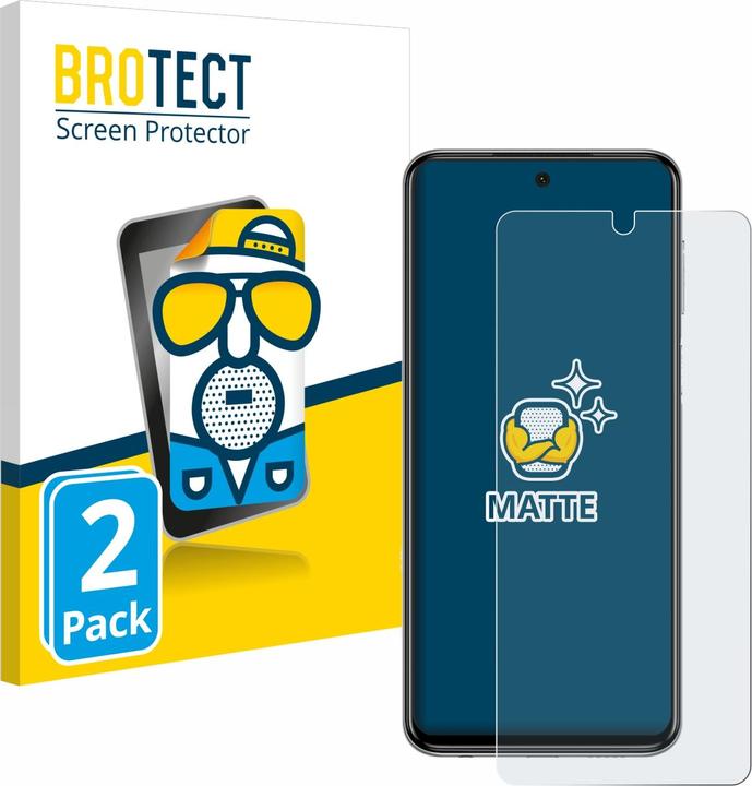 Actual product image BROTECT Anti-glare screen protector matt (2 Piece, Xiaomi Redmi Note 9 Pro)