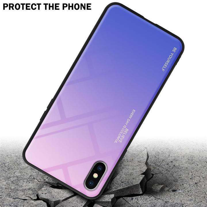 Actual product image Cadorabo TPU 2 colors glass cover (Apple iPhone XS Max)