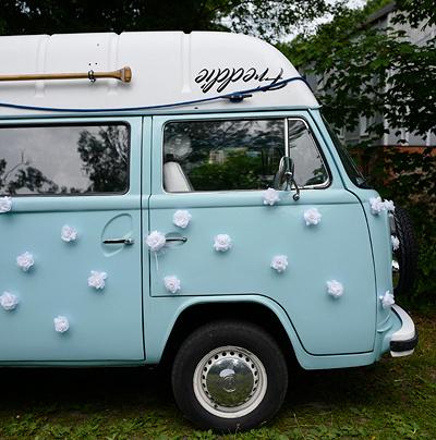 Image du produit Partydeco Accessoire de fête Décoration de voiture Rose autocollante Blanc