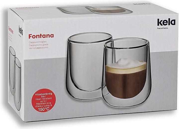 Productafbeelding Kela Cappuccino glas Fontana Set van 2 (2 x)