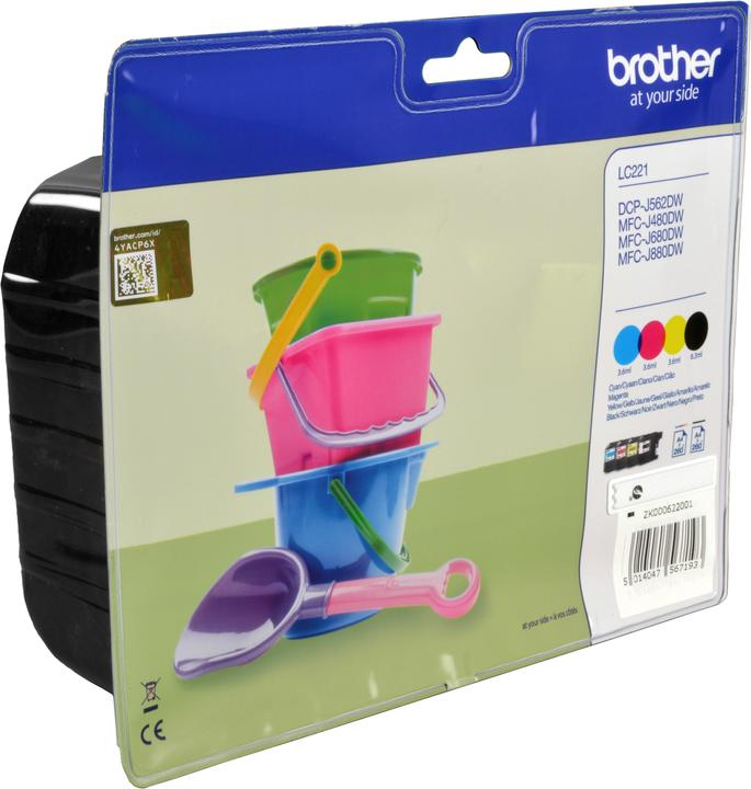 Produktbild Brother LC-221 Valuepack (M, BK, C, Y)