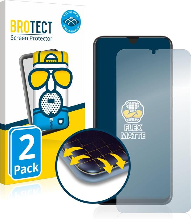 Actual product image BROTECT Full Cover Matte Screen Protector (2 Piece, Samsung Galaxy A20)