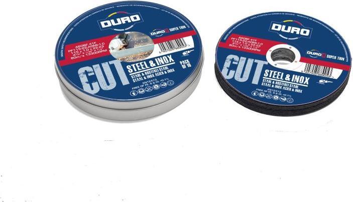 Duro PF125-22-ADMI-1,0-10P Profi-Trennscheiben 125mmx1,0x22,2 Zinn - 10 Stück