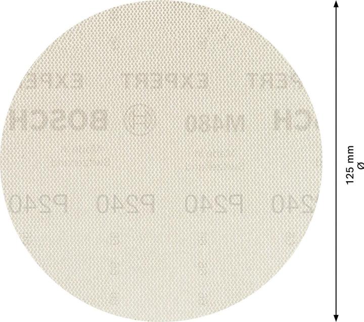 Actual product image Bosch Professional Zubehör Expert M480 sanding net for random orbital sander, 125 mm, G 240, 5 pieces (240)