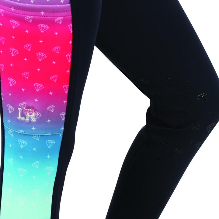 Actual product image Hy Equestrian Girls Dazzling Diamond Horse Riding Tights (116)