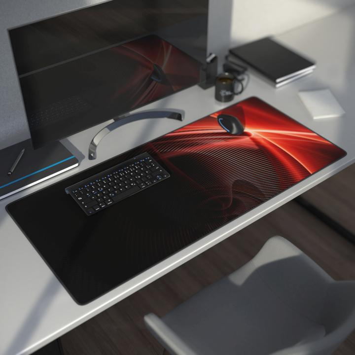 Produktbild CSL Gaming Mauspad, XXL, Mausmatte, 900 x 400 x 3 mm, Tischunterlage, abwaschbar, Rote Grafik (XXL)