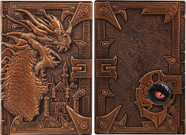 Immagine prodotto LYNX Zubehör RPG DND 3D Notizbuch Kunstleder Drache Bronze