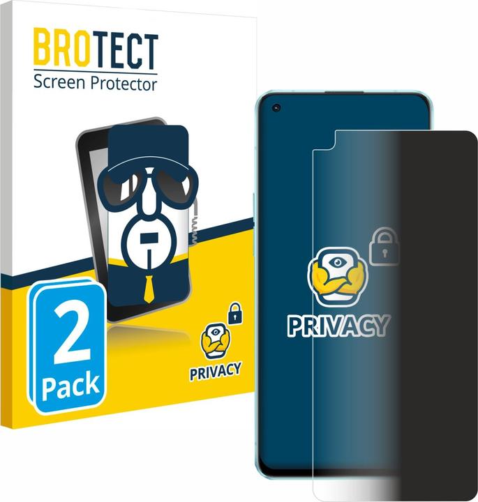Productafbeelding BROTECT Anti-spionnetje privacyfolie Beschermfolie tegen blauw licht (2 Stuk, Oppo Reno 6 5G)