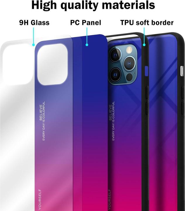 Productafbeelding Cadorabo TPU 2 kleuren glasdekking (Apple iPhone 12 Pro Max)