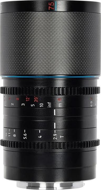 Sirui Saturn 75mm T2.9 1.6x L75B Carbon Fibre Full-frame Anamorphic L Mount (Blue Flare) (L-Mount, full size)