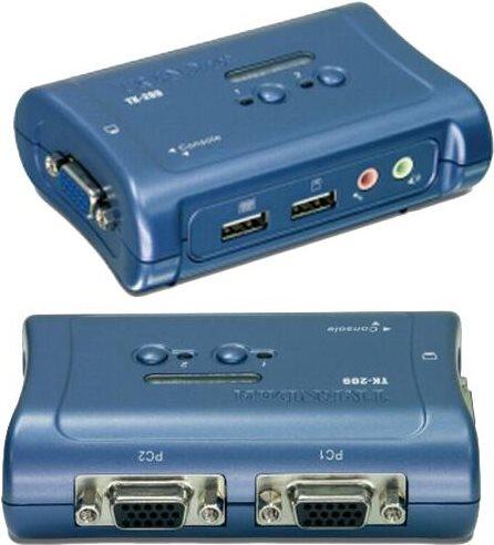 Produktbild Trendnet TK-209K 2-facher USB-KVM-Umschaltersatz mit Audio