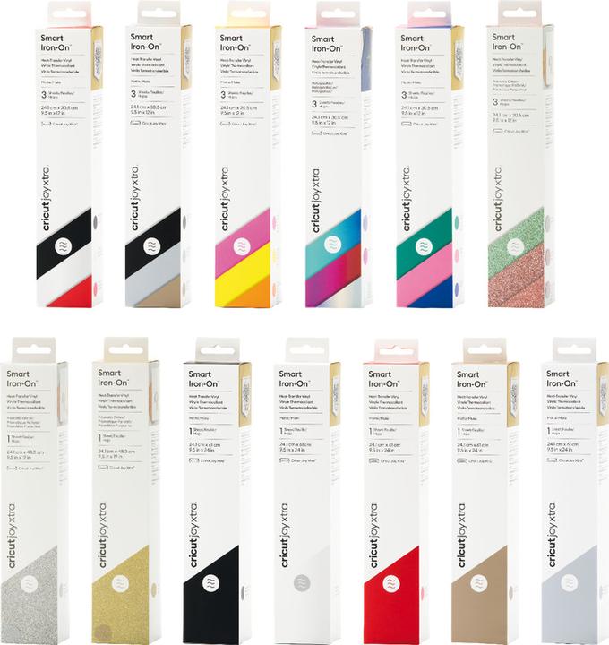 Actual product image Cricut Joy Xtra Smart iron-on film 24.1 x 61 cm, black