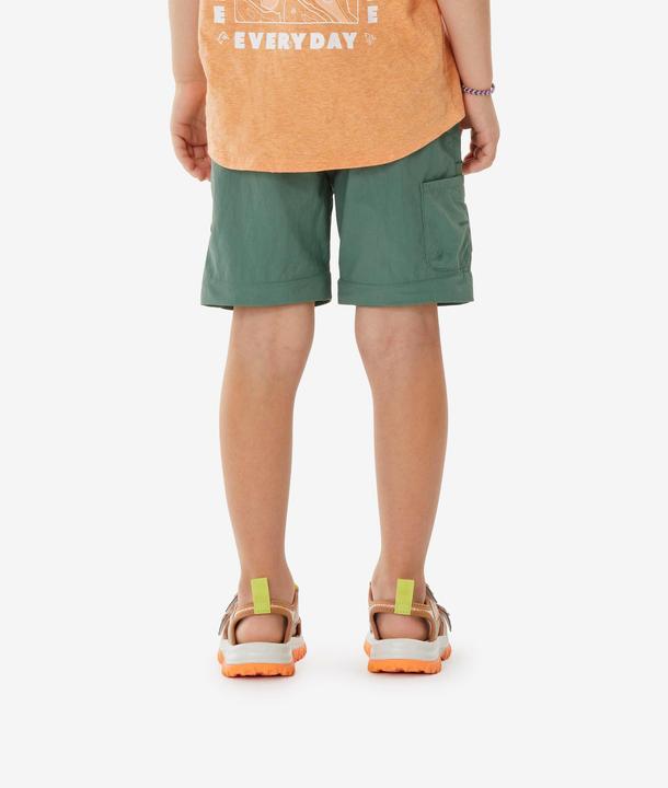 Actual product image Quechua Kids’ convertible hiking trousers, 2-6 years, MH500 - Green (92, 94, 96, 98, 102, 104, 106, 110, 116, 122, 100 A, 115 A, 120 B, 105 A, 95 A)