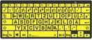 Produktbild Logickeyboard XL-Print Black on Yellow dt. (PC/BT) (DE, Kabelgebunden)