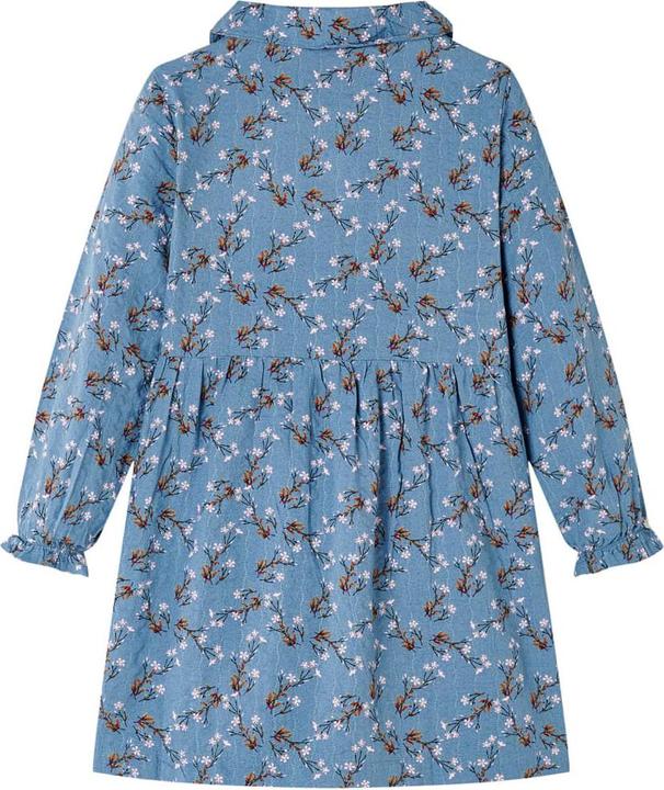 Produktbild VidaXL Kinderkleid mit Langen Ärmeln Petrolblau 140,Material: 50 (140)