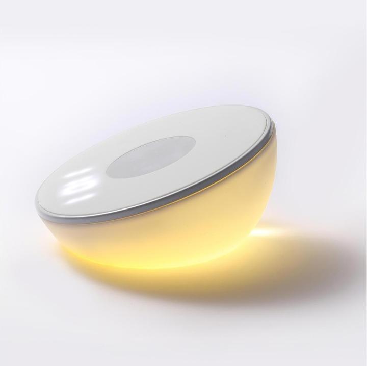Actual product image 4smarts Wireless Charger VoltBeam N8 15W with Clock LED Lamp White