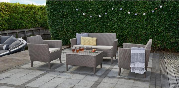 Produktbild Allibert Loungeset Salemo cappuccino, 4 Sitzplätze