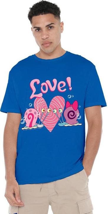 Immagine prodotto Spongebob Squarepants Valentine's Love Maglietta Gary e Snellie Uomo (XXL)