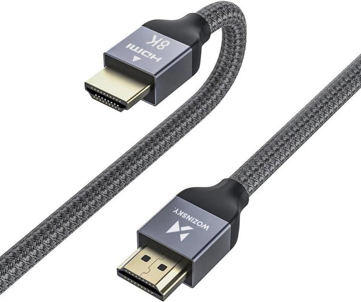 Immagine prodotto Wozinsky HDMI 2.1 8K 60 Hz 48 Gbps / 4K 120 Hz / 2K 144 Hz 2 m argento (WHDMI-20) (2 m, HDMI)