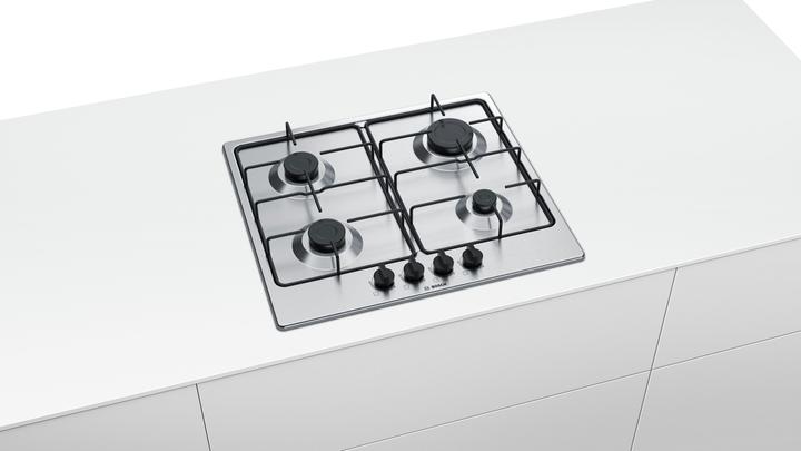 Produktbild Bosch Hausgeräte Bosch Serie 4 PGP6B5B85 Edelstahl Einbau-Gasherd(e) 58 cm