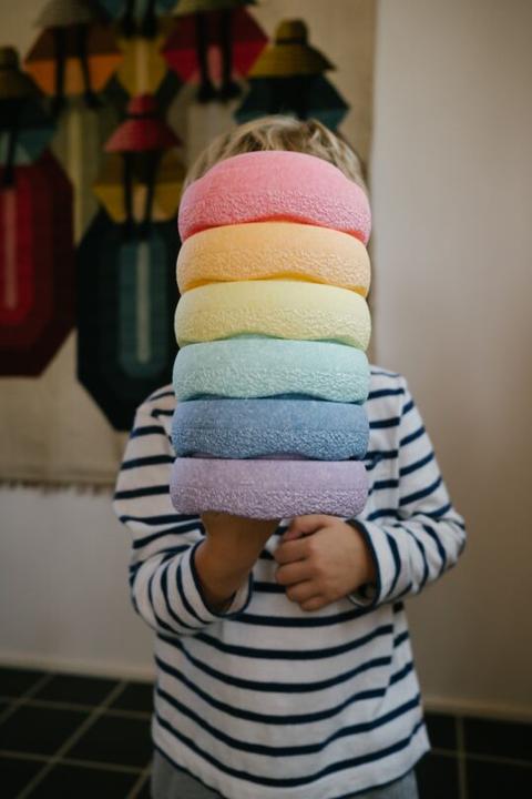 Actual product image Stapelstein ® MINI Rainbow Pastel 6 (6 Stk.)