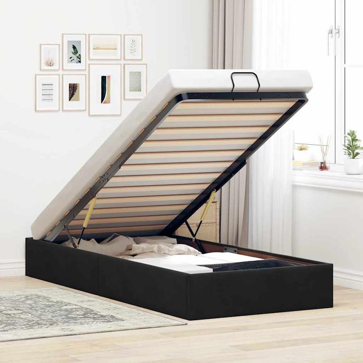 Image du produit VidaXL Ottoman-lit sans matelas Noir 90x190 cm velours (90 x 190 cm)