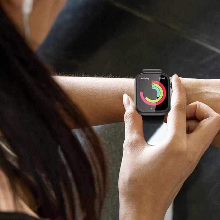 Actual product image Tech-Protect Defence360 case for Apple Watch 4 / 5 / 6 / SE (44mm) - black and orange