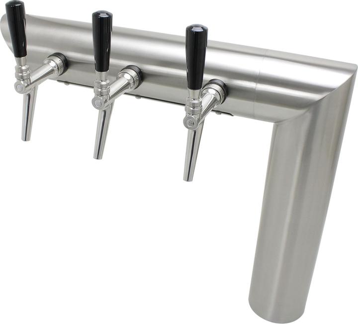 Actual product image Ich-zapfe Schanksäule, Bierzapfsäule - CNS matt-geschliffen, 3-leitig