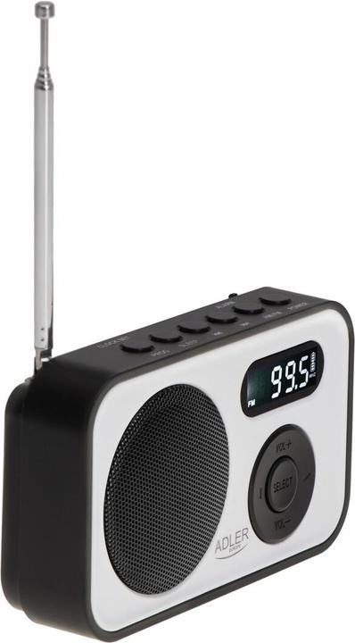Immagine prodotto Adler Interactive solution | PLL AM/FM Digital Radio | AD 1906 | Alarm function | White/Black (PLL, FM, AM)