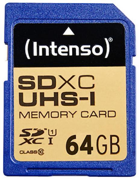 Image du produit Intenso Carte mémoire 64 Go SDHC SD Classe 10 UHS-I (64 Go, SDHC, U1, UHS-I)