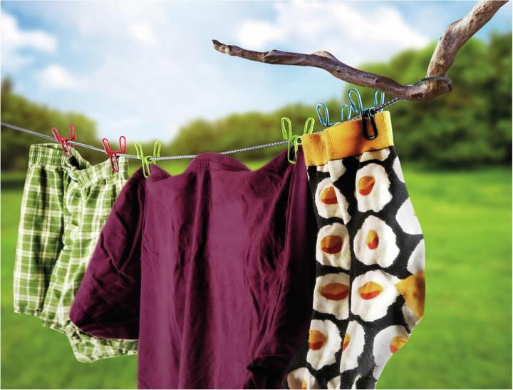 Produktbild Calima CAMPING EQUIPMENT Reise Wäscheleine mit 10 Klammern