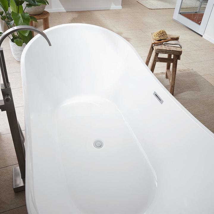 Actual product image Home Deluxe Freestanding bath tub RAVO without tap - 170x80x72cm (80 cm, 170 cm)