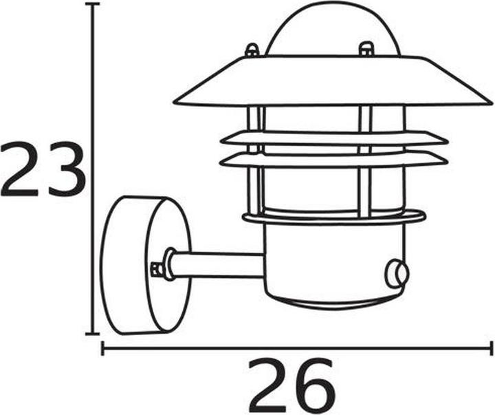 Produktbild Nordlux Blokhus, Wandleuchte m Sensor, Verzinkt (E27, IP54)