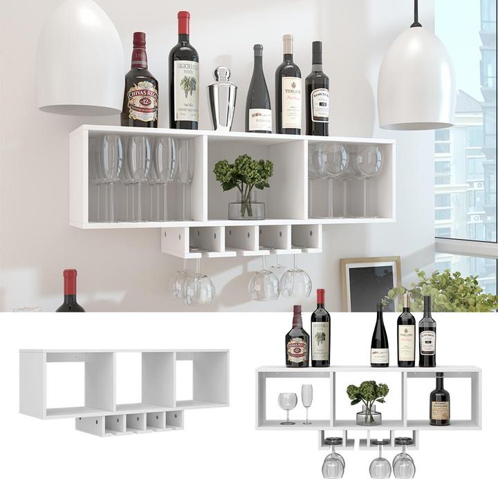 Immagine prodotto Vicco Weinglasregal Vin, Weiss, mit Glashalter