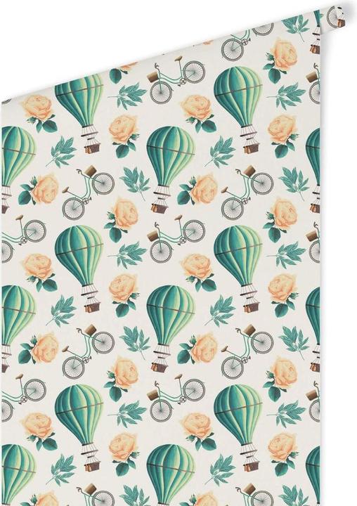 Image du produit Trenddeko Ballon à air chaud vintage - turquoise (528 x 48 cm)