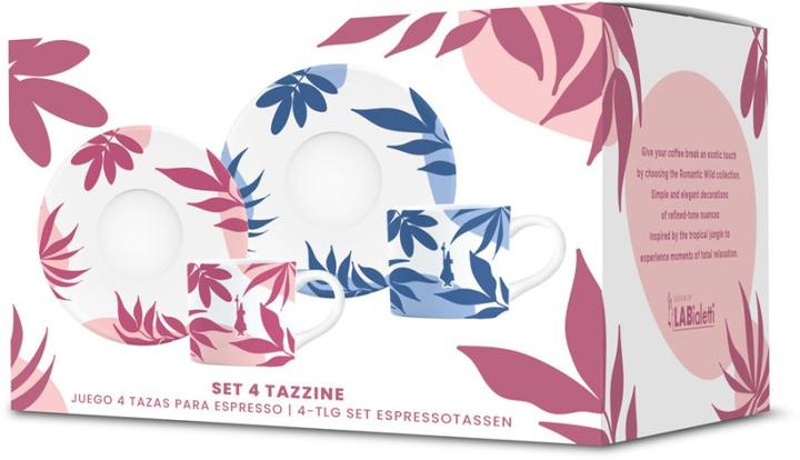 Actual product image Bialetti Primavera Zestaw 4 filiżanek ze spodkiem (4 sztuki) (60 ml, 4 x)