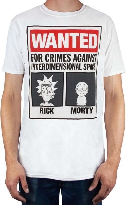 Actual product image Rick And Morty Mens Wanted Poster T-Shirt (XL)