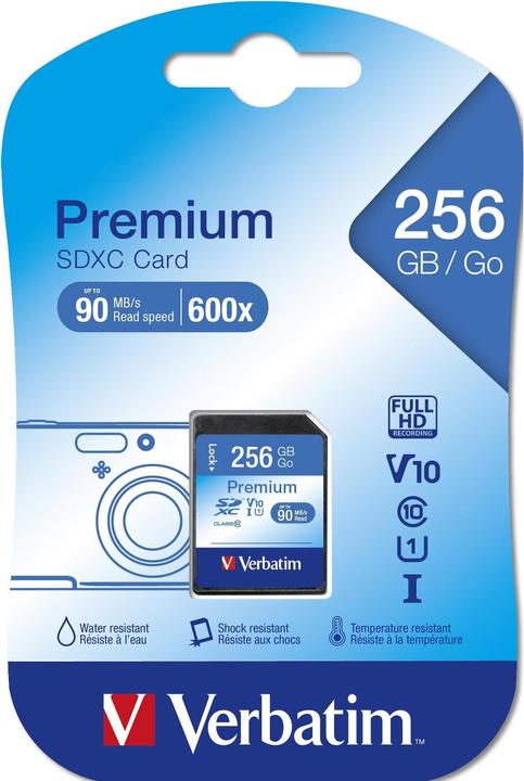 Produktbild Verbatim Premium (256 GB, SDXC, U1, UHS-I)