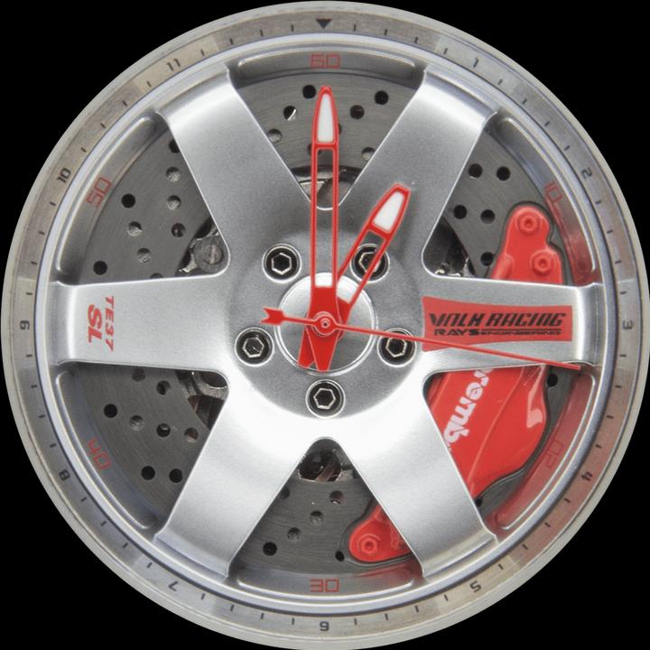 Actual product image 21cars TE37 AP - Red - Chrome | Automatic | Non-Spin (43 mm)