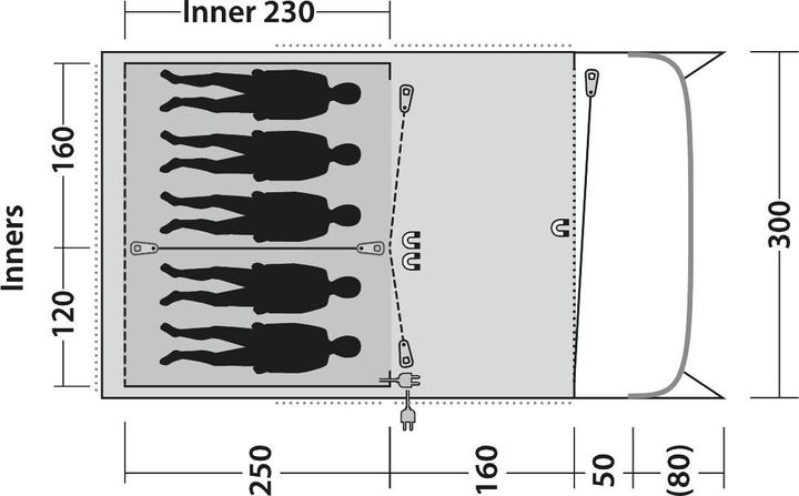 Immagine prodotto Outwell Utah 5 (Tenda a tunnel, 25.60 kg, 5 persone)
