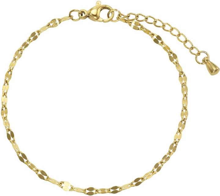 Bijouteria Armband (19.50 cm, Edelstahl, PVD Beschichtung (goldfarbig))