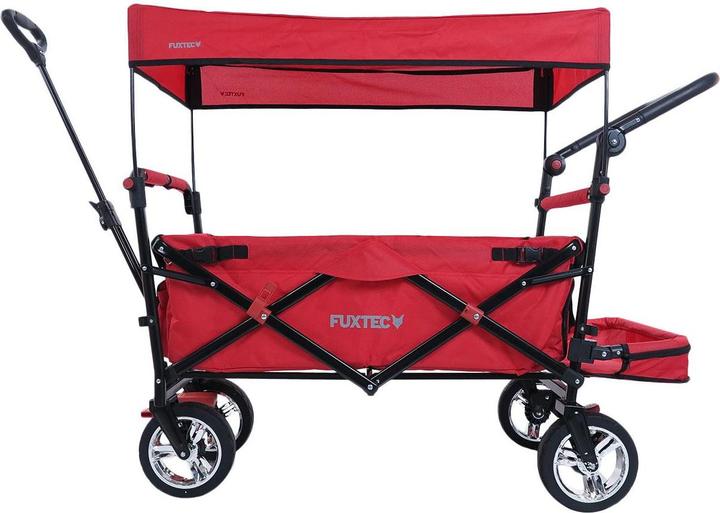 Actual product image Fuxtec Bollerwagen FX-CT800 mit UV-geschütztem Sonnendach,Schiebegriff & Innenraumverlängerung