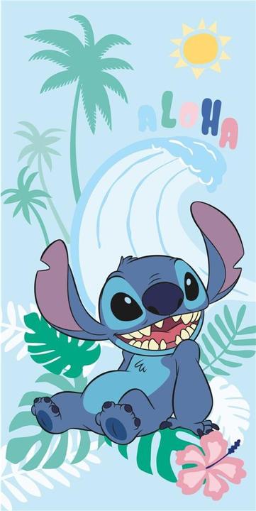Aymax LILO & STITCH - Aloha - Serviette de Plage 100% Coton - 70x140cm (70 x 140 cm)
